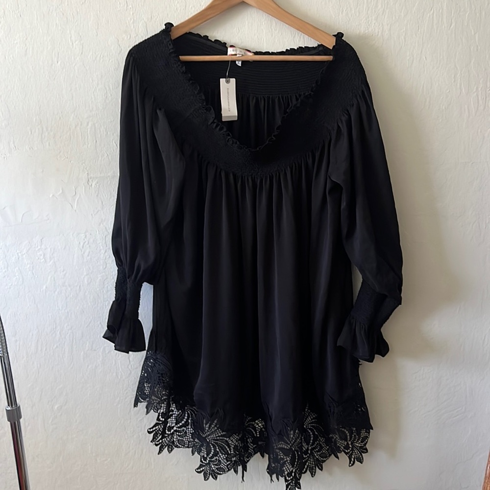 Anthropologie Lace romantic goth top